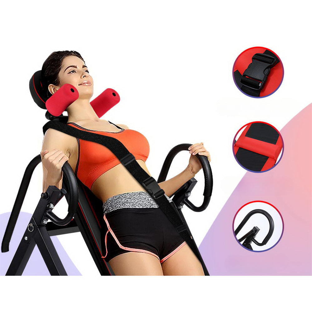 Table Gravity Stretcher Foldable Fitness Gym - Black and Red
