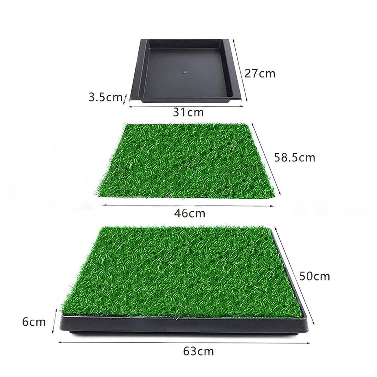 Indoor Dog Potty Training Toilet with Large Grass Mat Tray