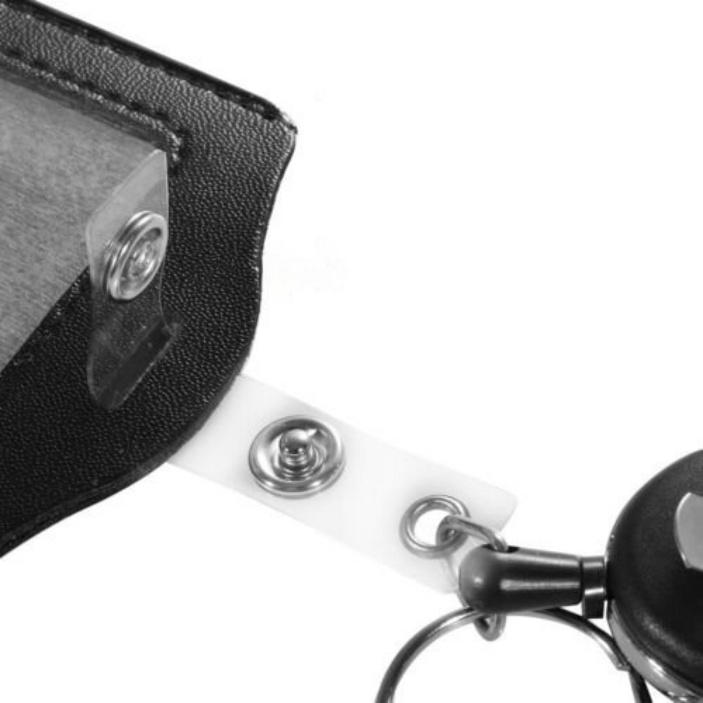 Retractable Lanyard ID Card Holder Business Badges Security Pass with Key Ring