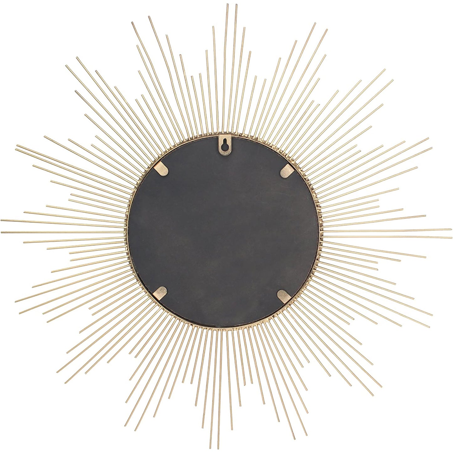 Sunburst Metal Radiant Golden Decorative Wall Mirror - 24 Inches