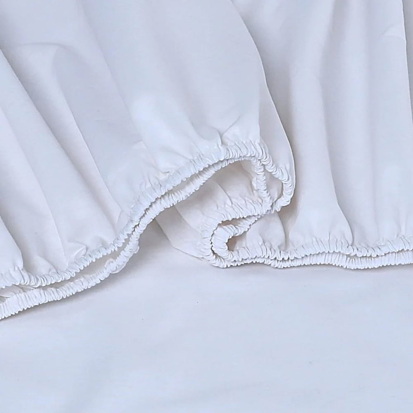 100% Cotton Vintage Washed Bed Sheet Set - White
