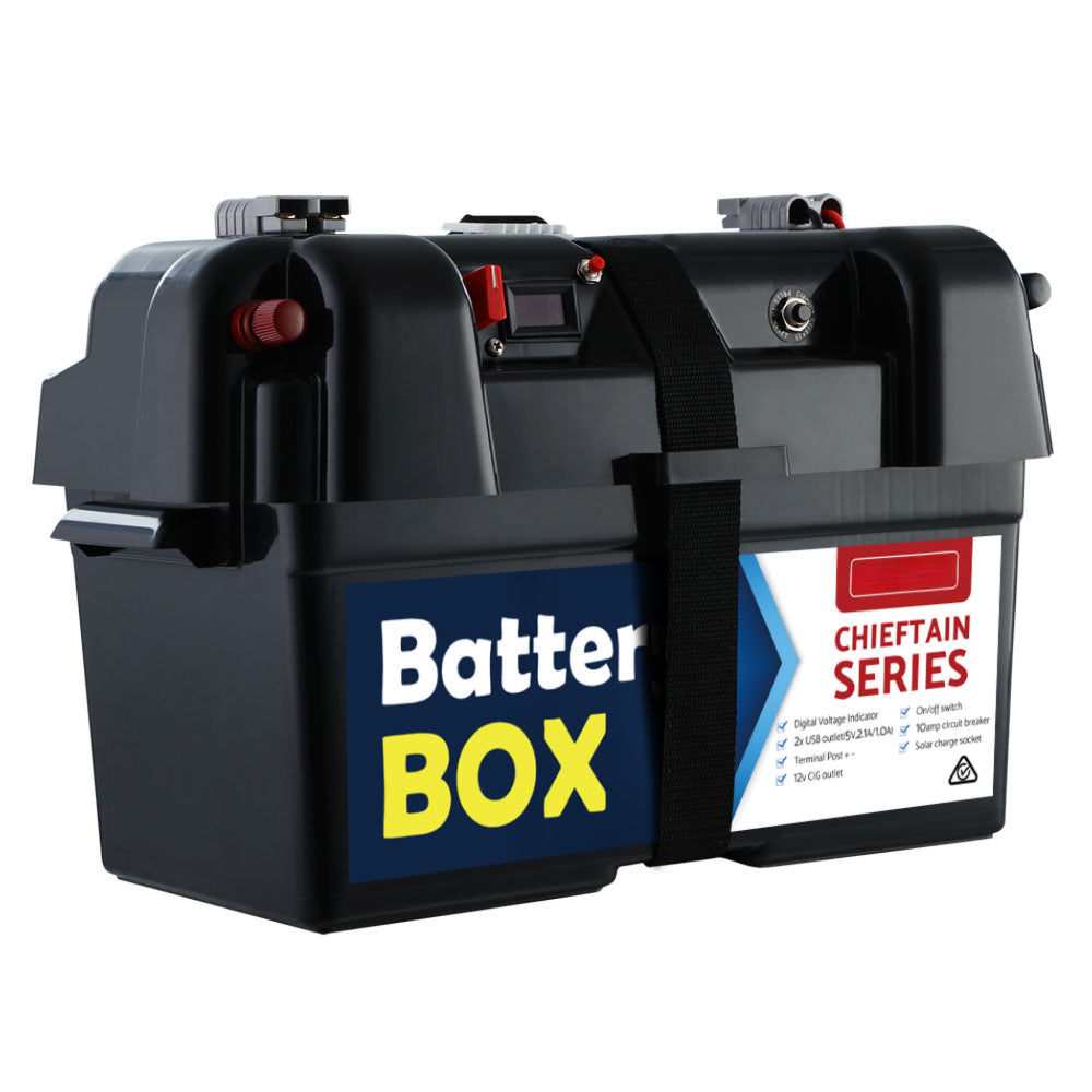 Universal Battery Box Camping Portable Large USB AGM - 12V