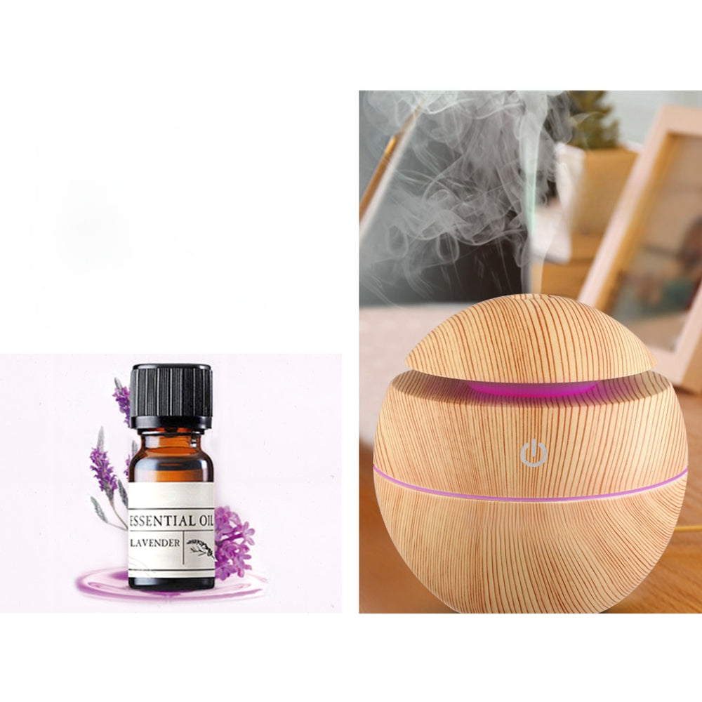 Aromatherapy Diffuser Aroma Essential Oils Air Humidifier LED Light 130ml