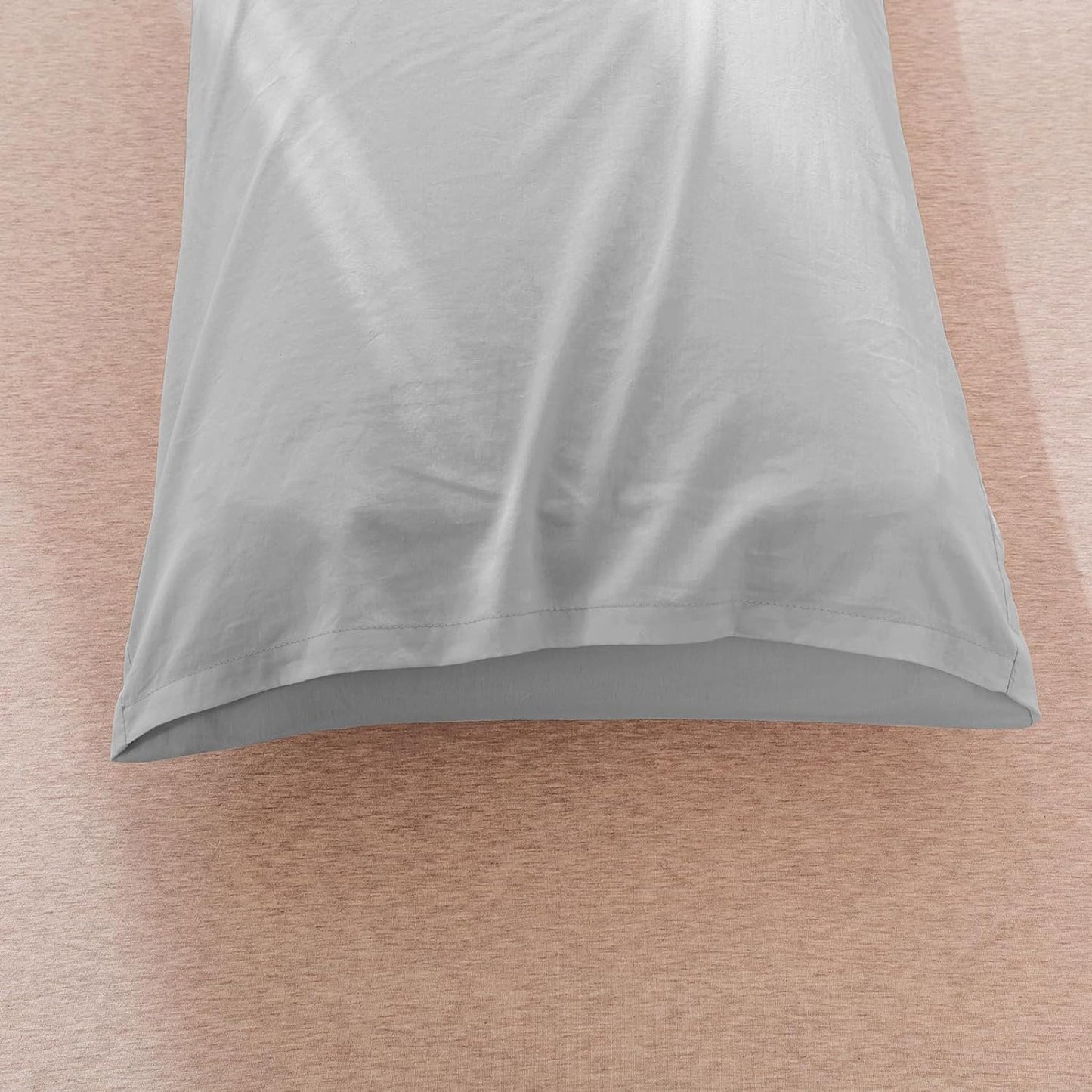 225TC Soft and Cozy Hypoallergenic Cotton Washed Quilt Cover Set - Light Grey