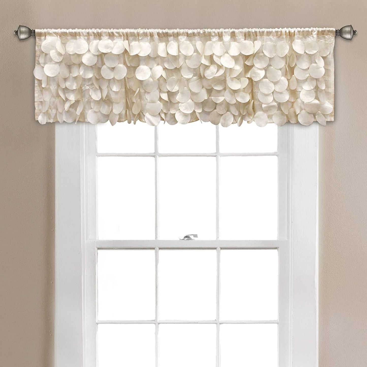 Valance Window Curtain for Living Room Bedroom Kitchen 14 x 70 Inch - Ivory