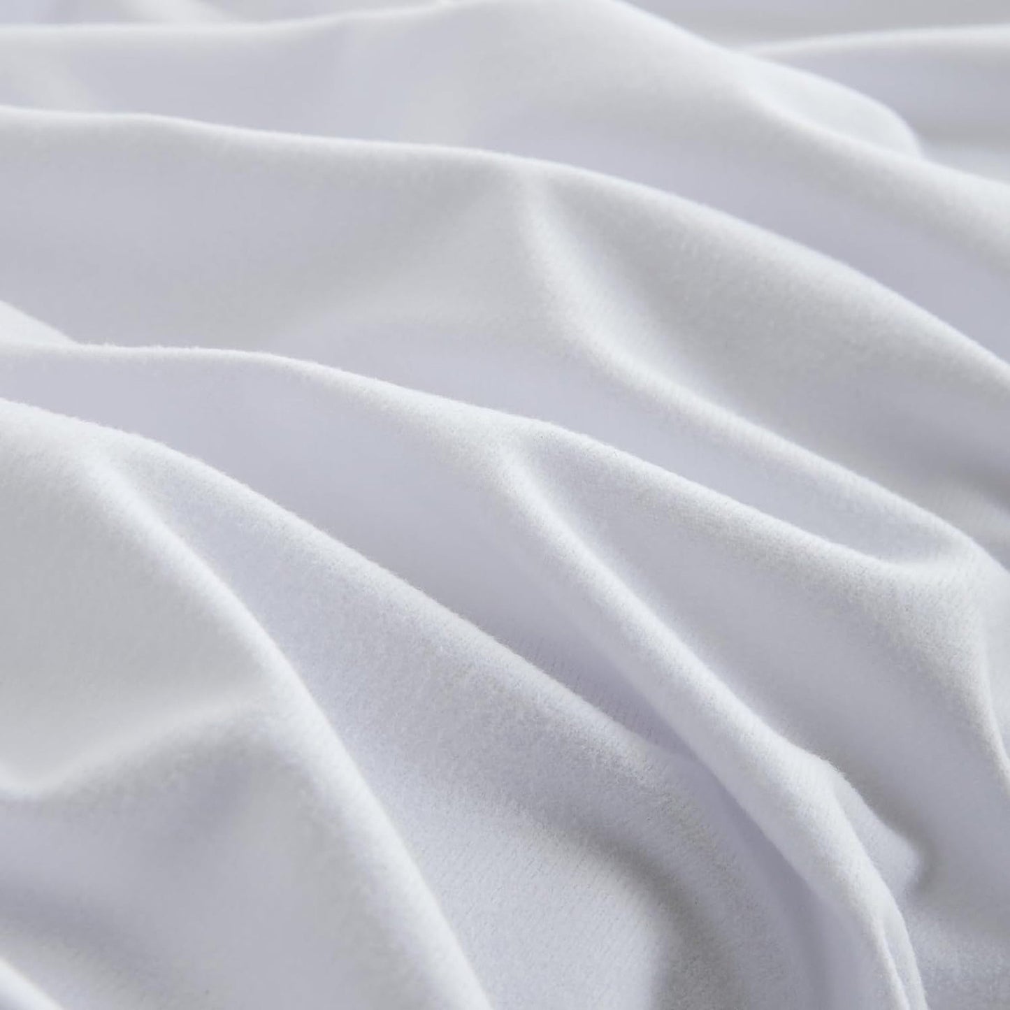 130 GSM Flannelette Soft Luxurious Micro Flannel Bed Sheet Set - White