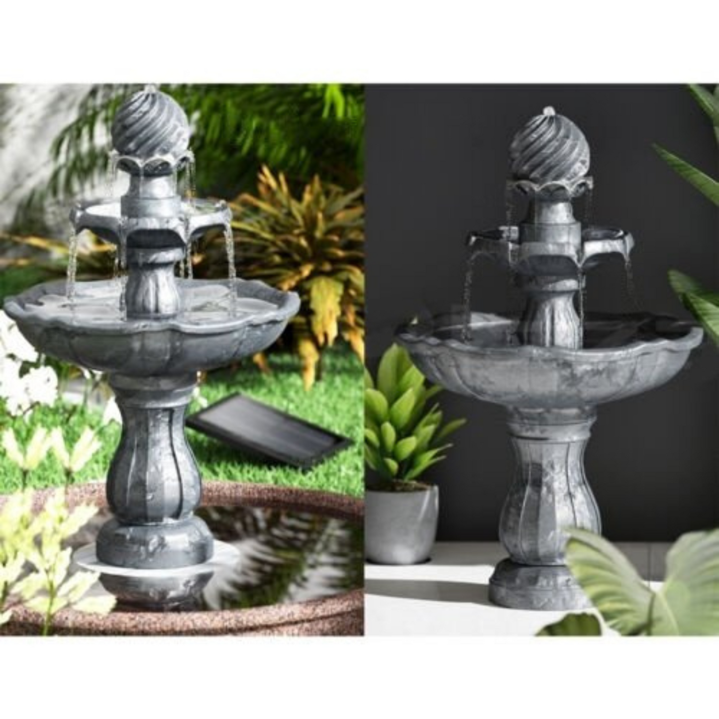 Solar Water Fountain Pump Garden Bird Bath Outdoor Indoor Panel Features