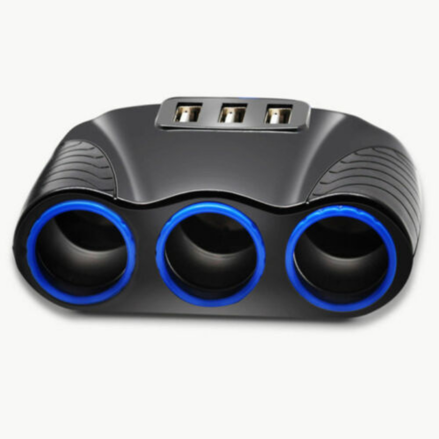 3 Way DC Car Charger Multi Socket with USB Ports