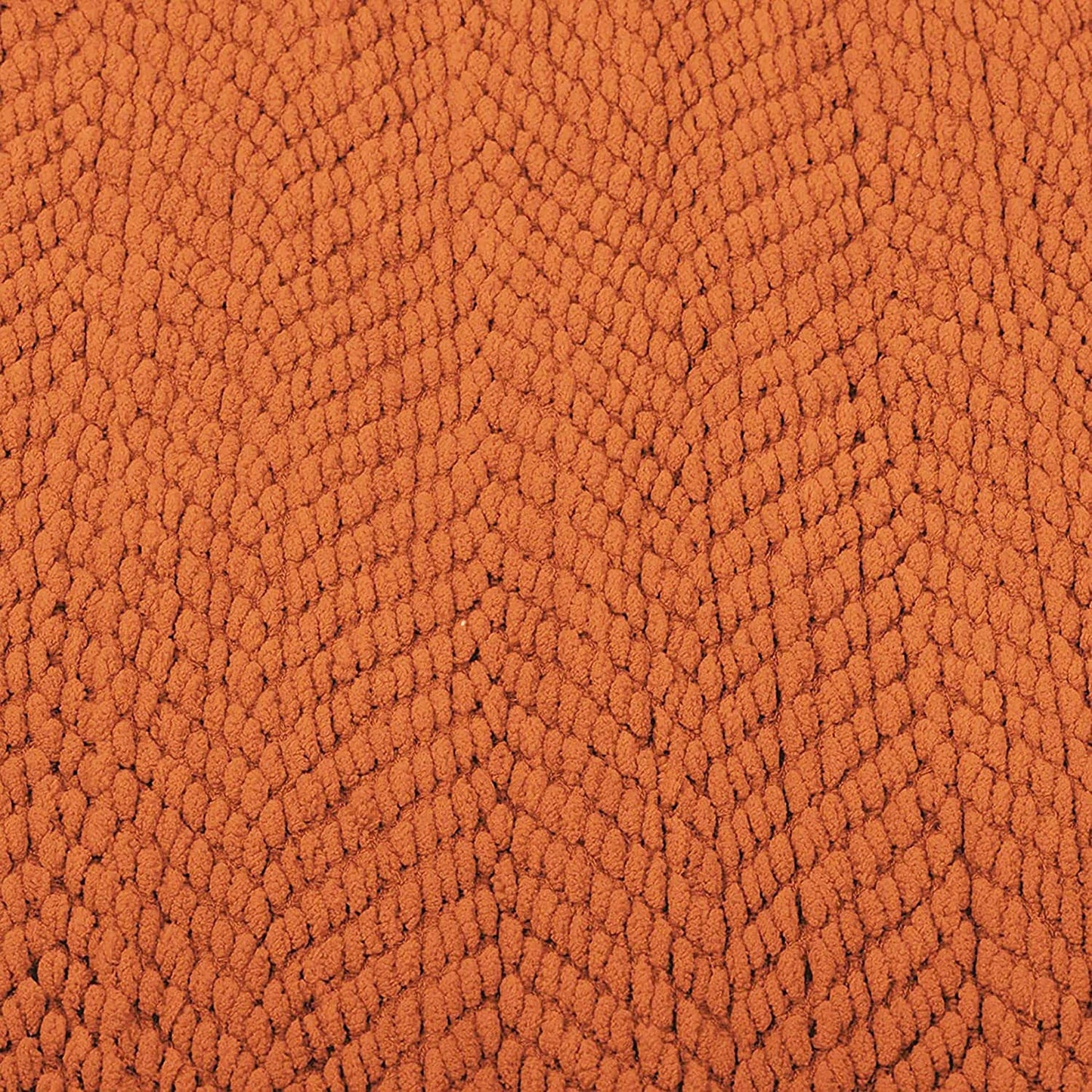 Knitted Solid Color Bed Sofa Couch Cover Throw Blanket 50x60 Inch - Orange