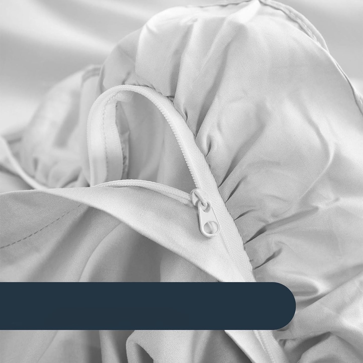 1000TC Ultra Soft Microfiber Duvet Doona Cover Quilt Cover Set - Ruffle Light Grey