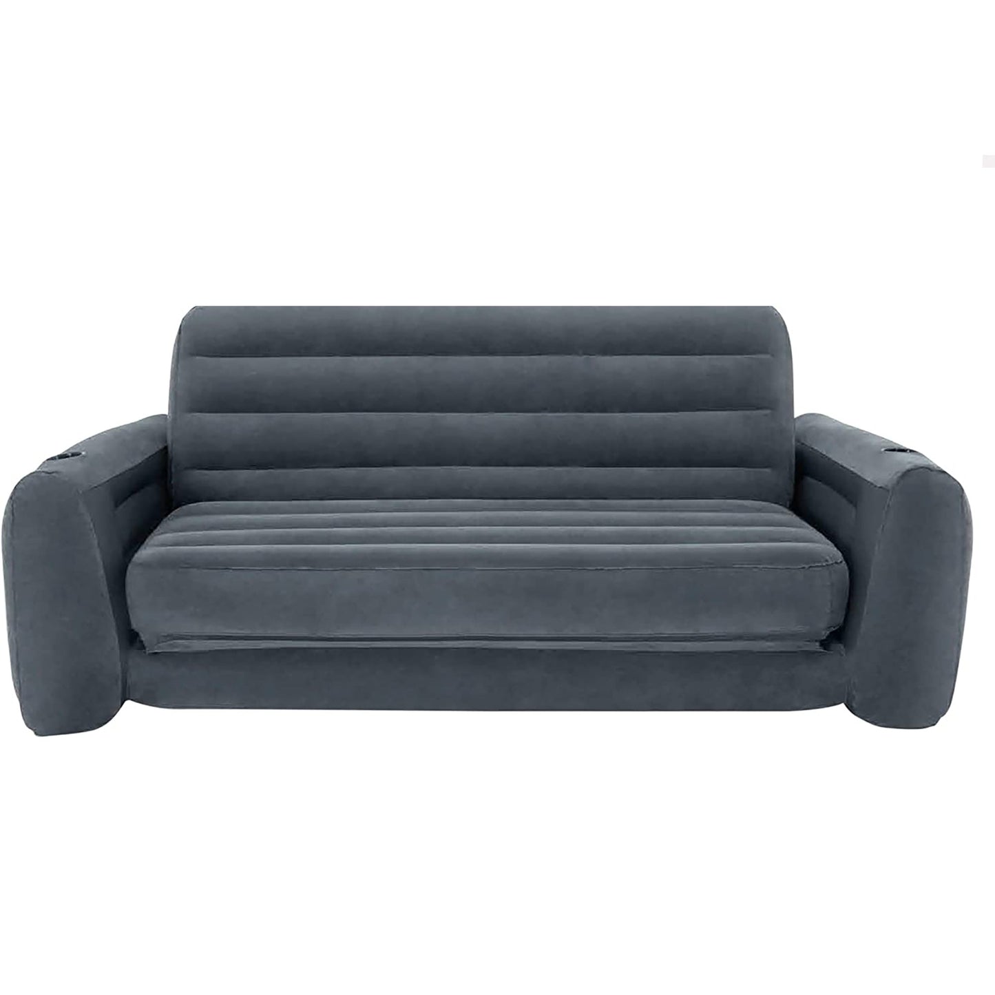 Pull-Out Inflatable Sofa for Home Office Outdoor Travel Swimming Pool - Charcoal Gray