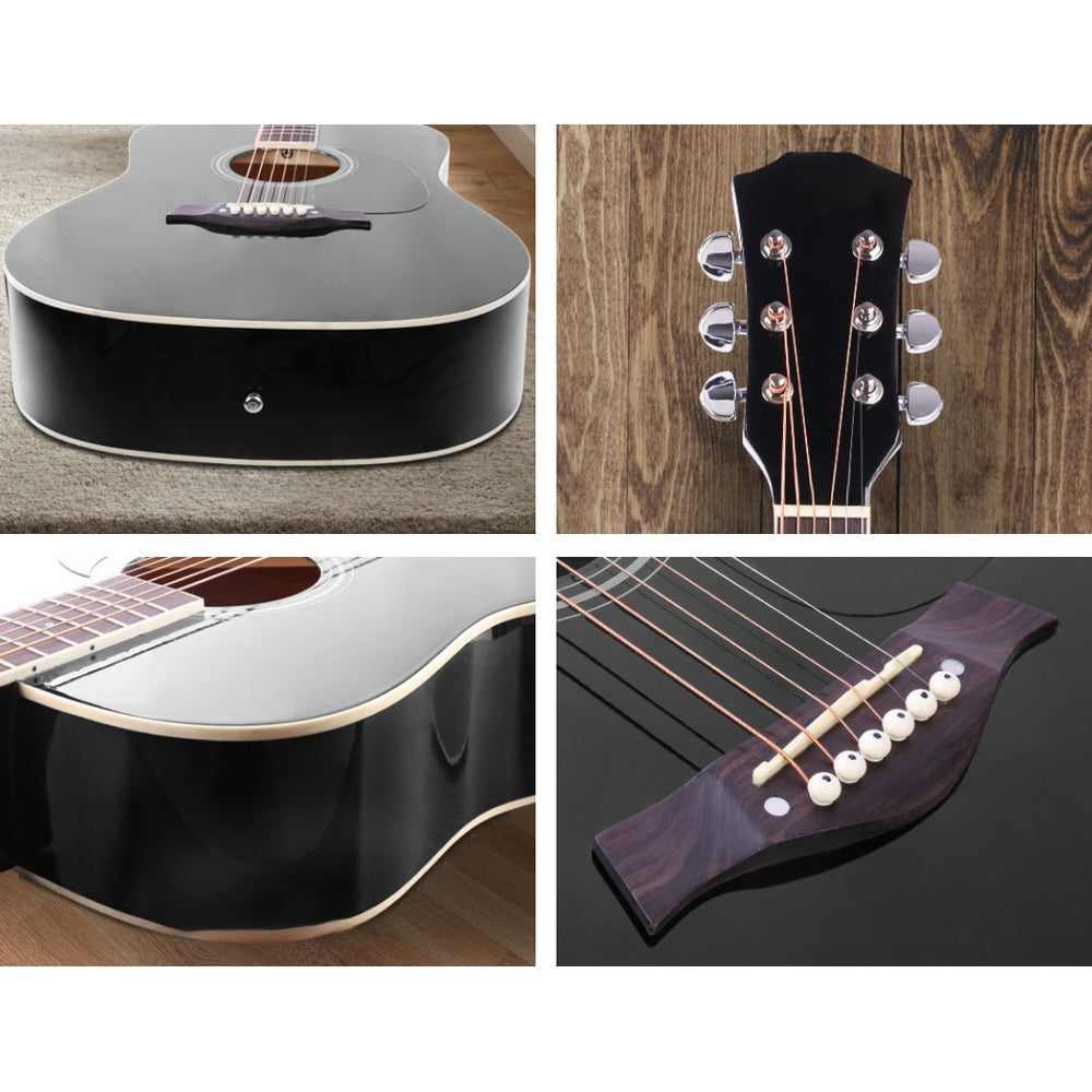 41 Inch Wooden Acoustic Guitar Black