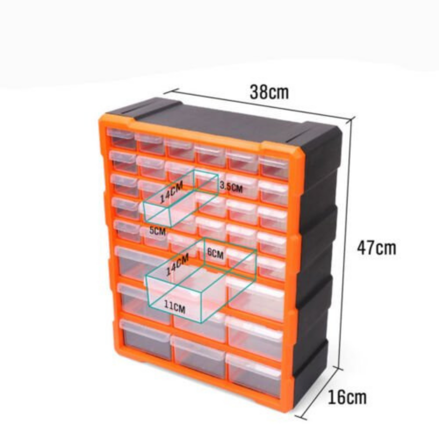 Tool Storage Organizer Parts Drawers Cabinet Box Chest with Dividers