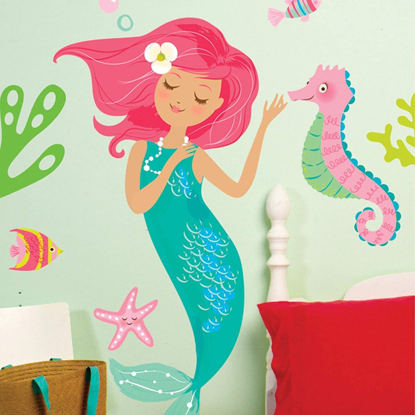 Mermaid Vinyl Wall Decals Sticker for Girls Bedroom or Bathroom 26 Pieces