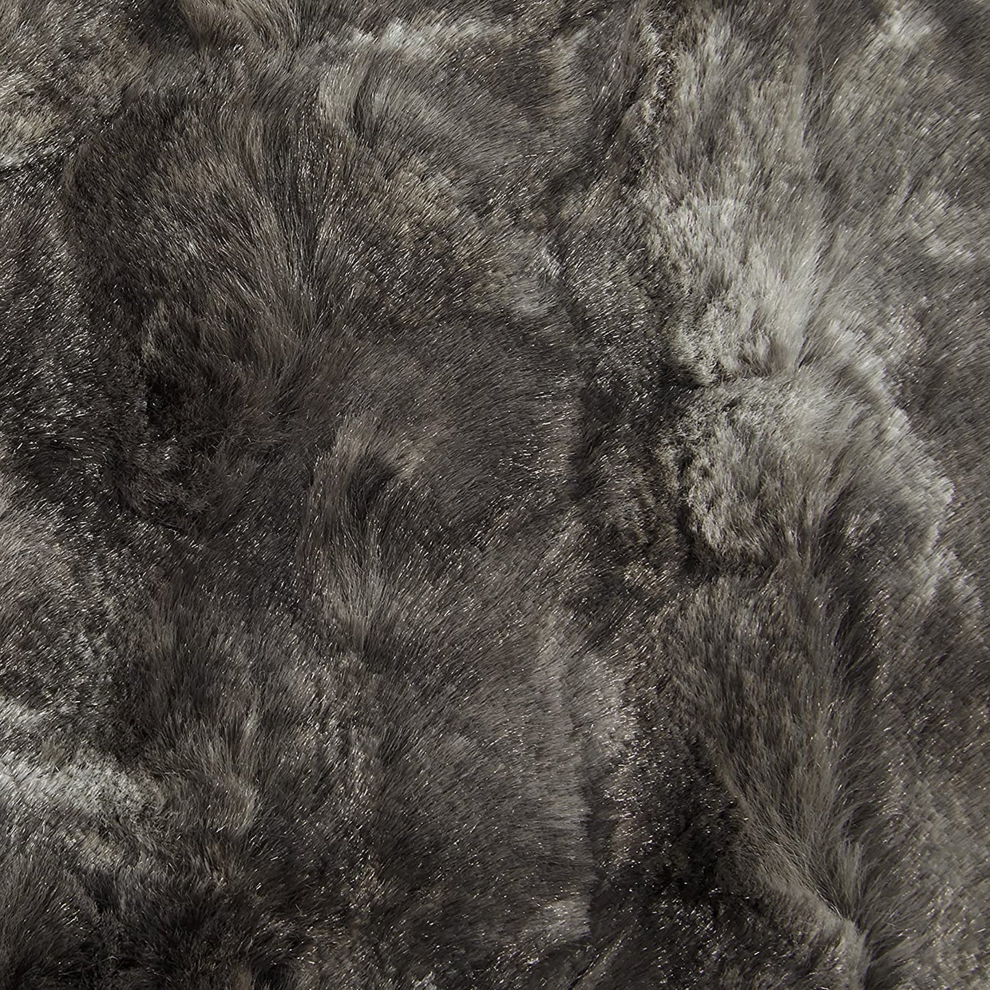 Decorative Faux Fur Throw Blanket 50x60 Inches - Frost gray
