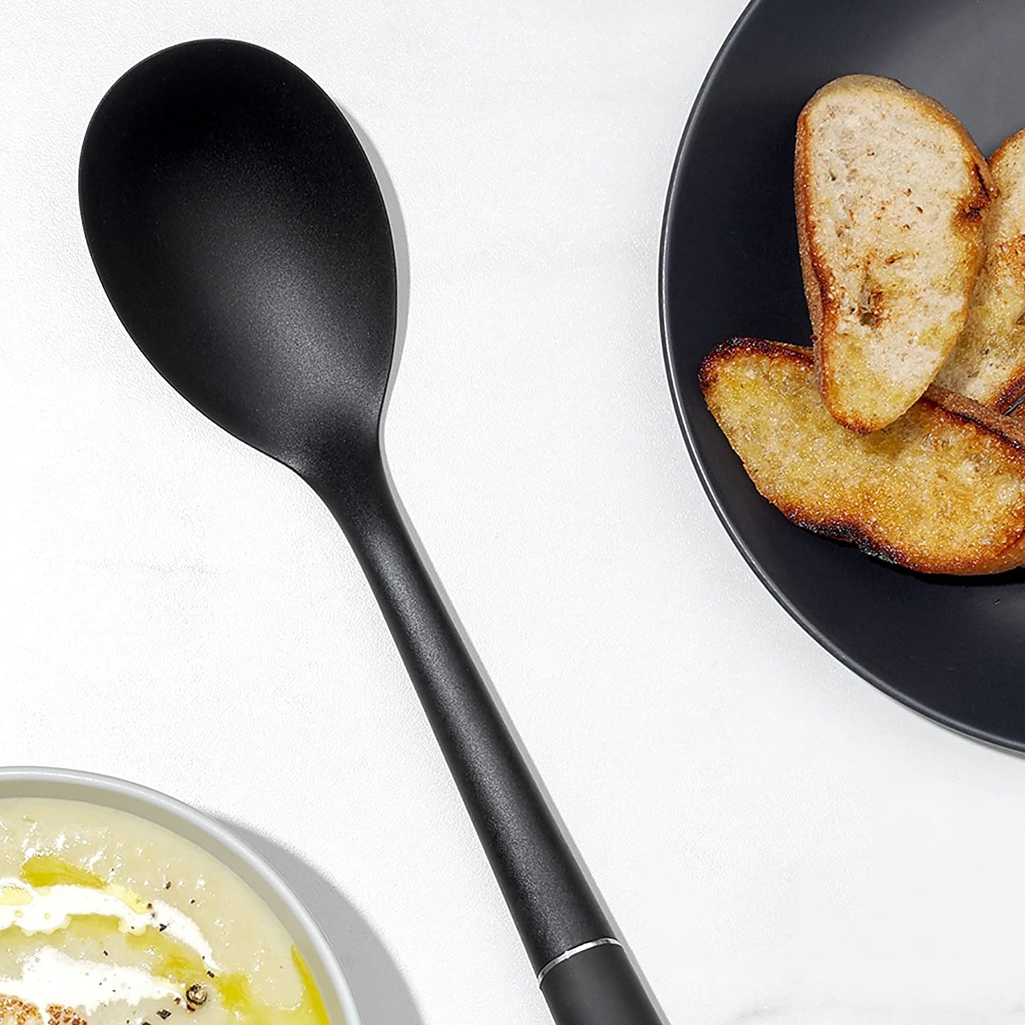 Nylon Cooking Spoon Kitchen Utensil - Black