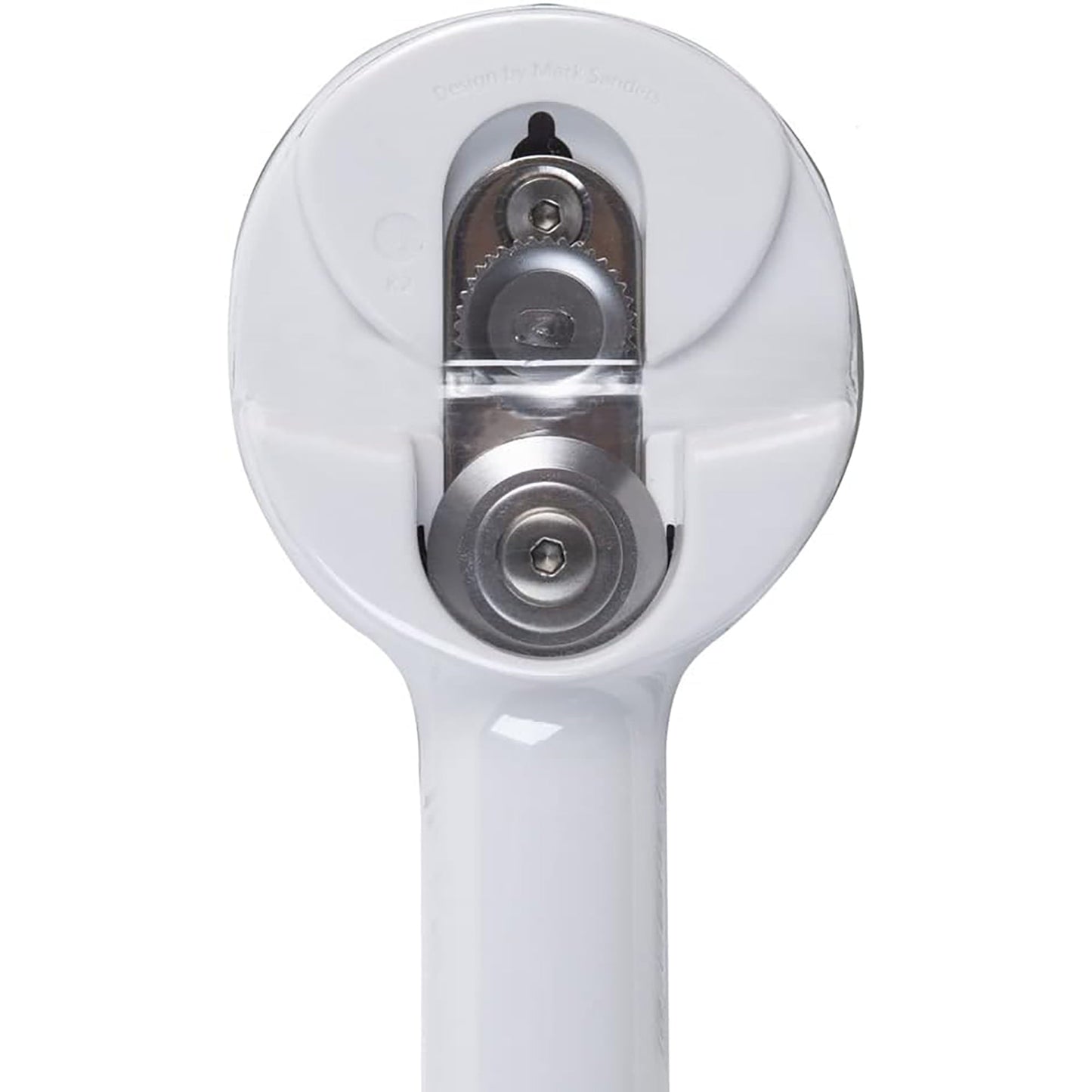 Easy Twist Can Opener with Stainless Steel Blade - White and Grey