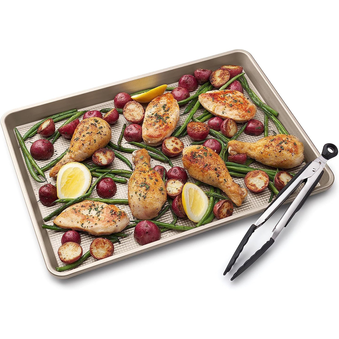 Stainless Steel Tongs with Silicone Head - 9 Inches