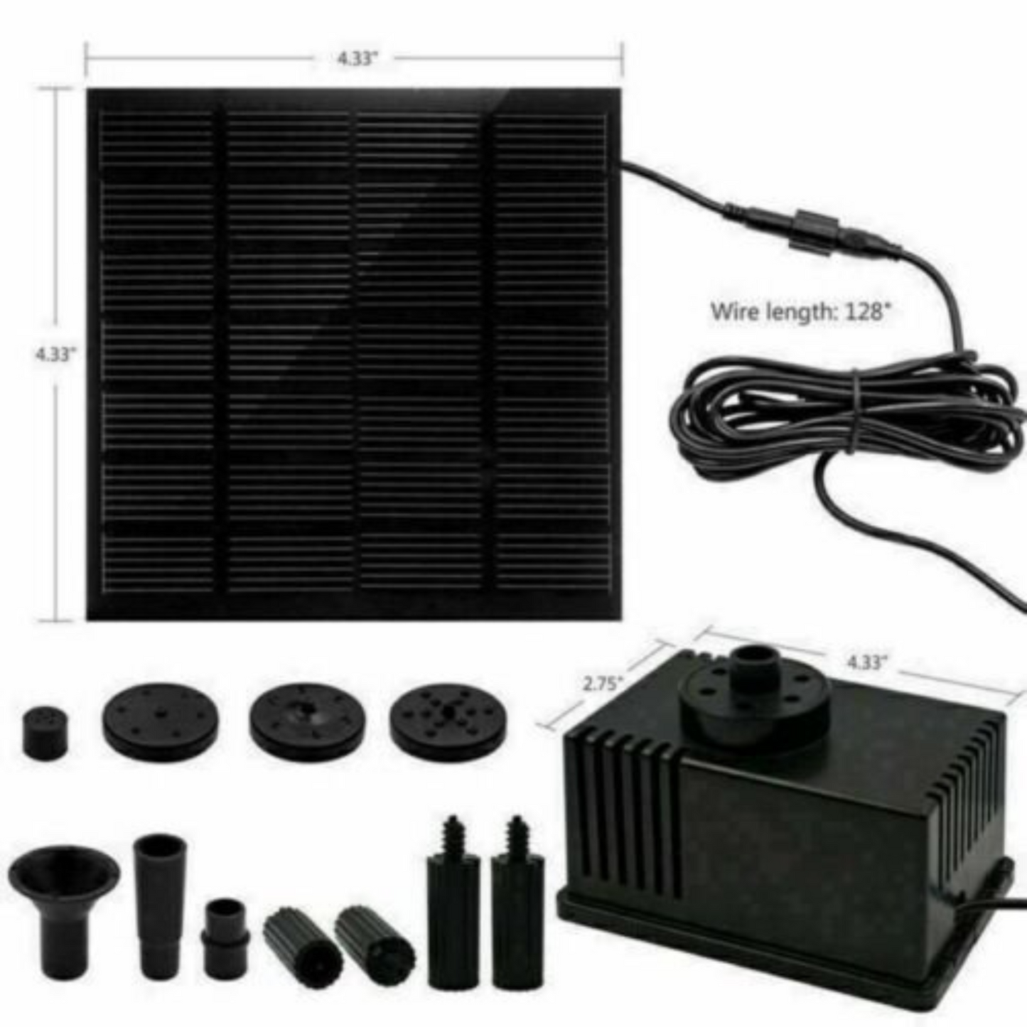 180LH Solar Panel Powered Water Feature Pump for Garden Pool Pond Aquarium Fountain