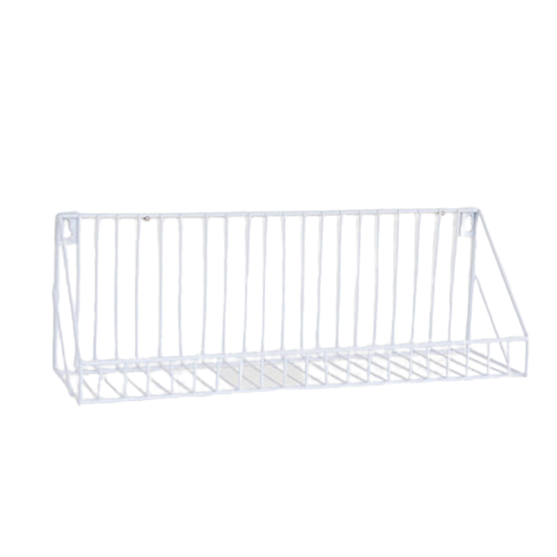 White Industrial Wall DIY Storage Rack Floating Metal Wire Shelf Unit