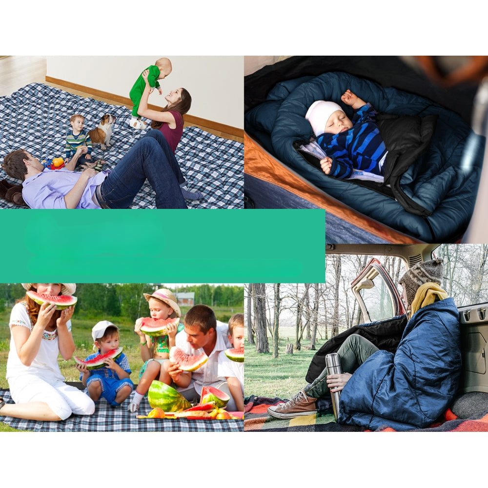 Sleeping Bag Camping Hiking Winter Thermal Single - Blue