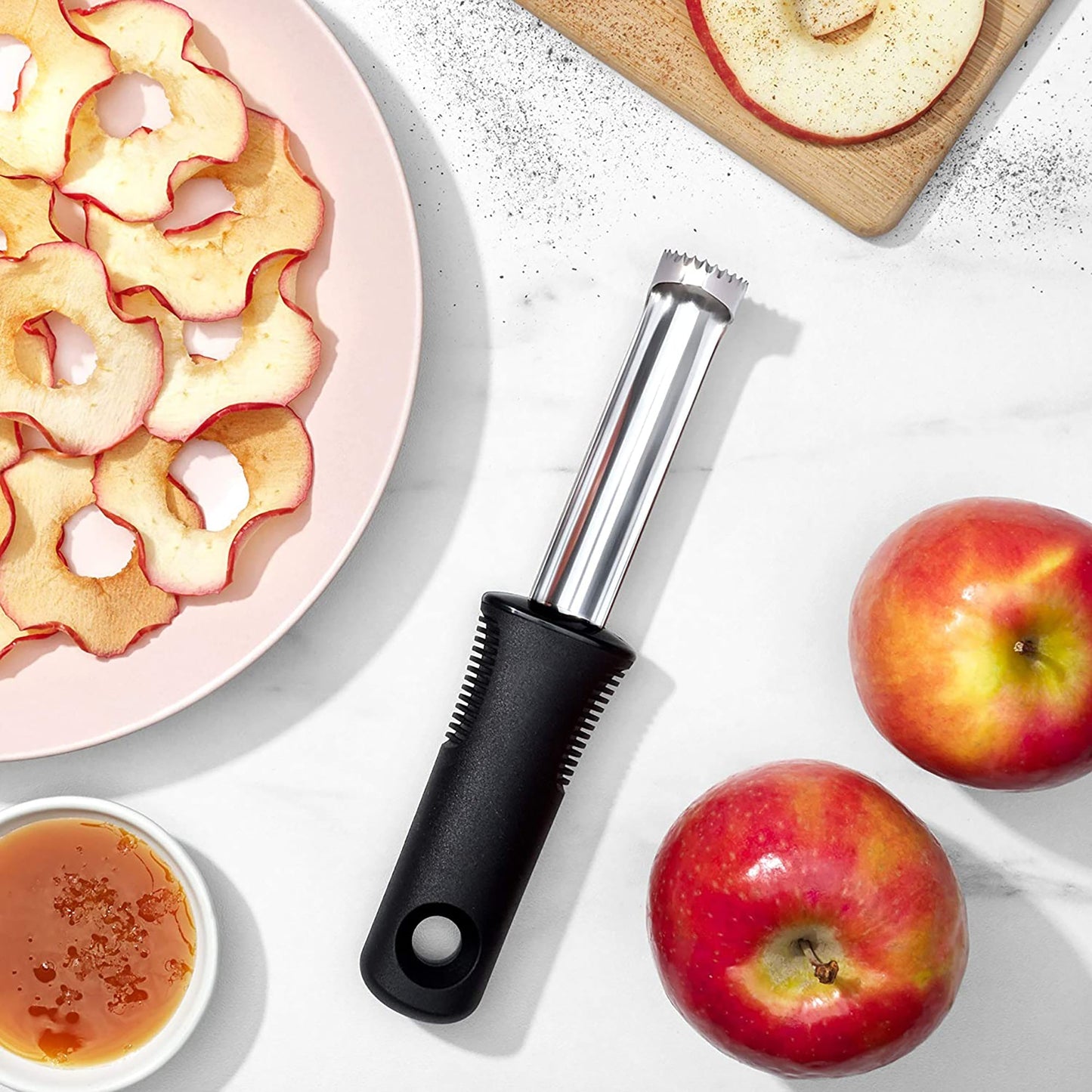 Stainless Steel Apple Fruit Corer - Black