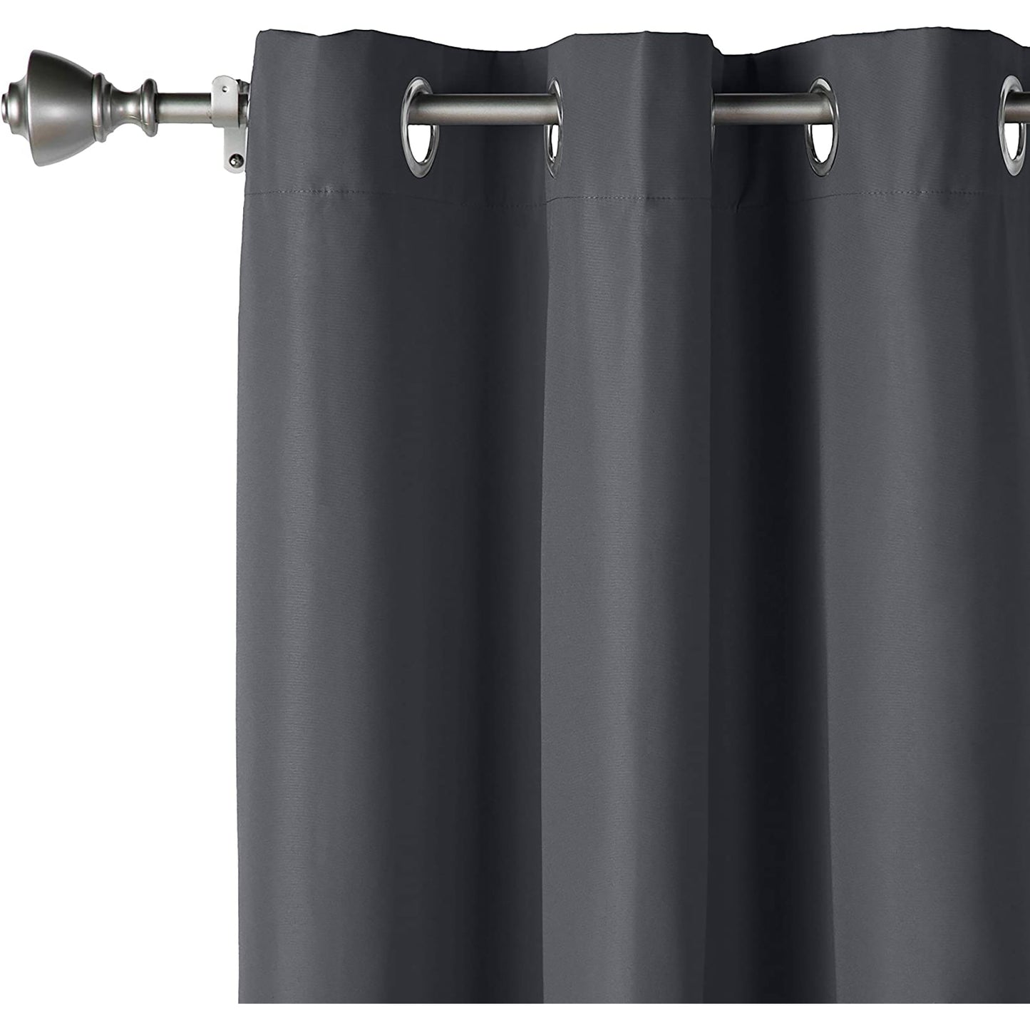 Room Darkening Blackout Window Curtains with Grommets 2 Panels - Black