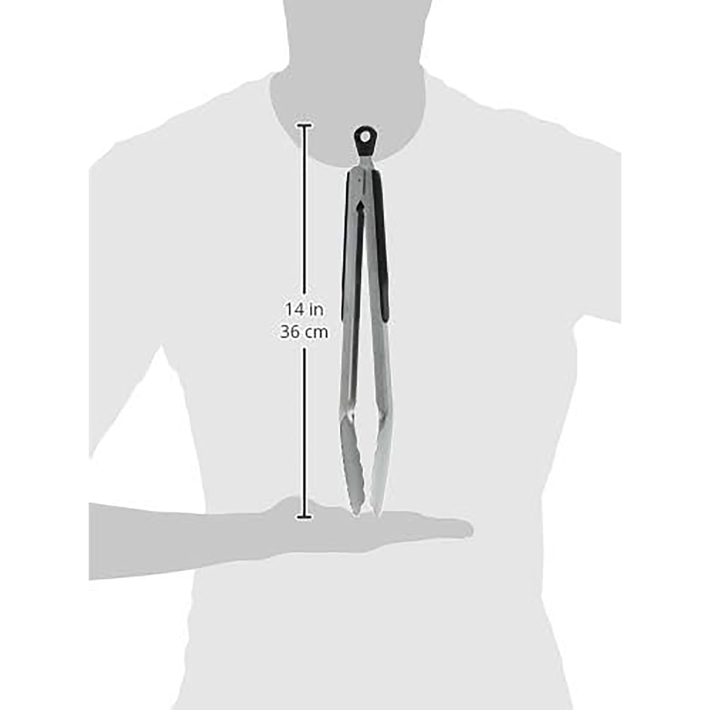 Stainless Steel Tongs with Non Slip Grip - 12 Inch