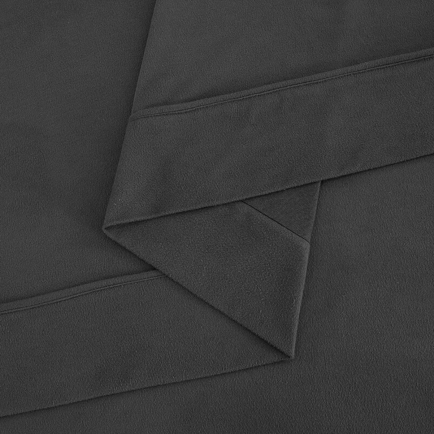 130 GSM Flannelette Soft Luxurious Micro Flannel Bed Sheet Set - Charcoal