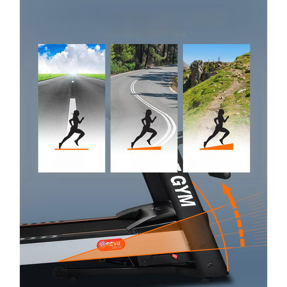 Electric Treadmill Auto Incline Home Gym Run Exercise Machine - 3.5HP