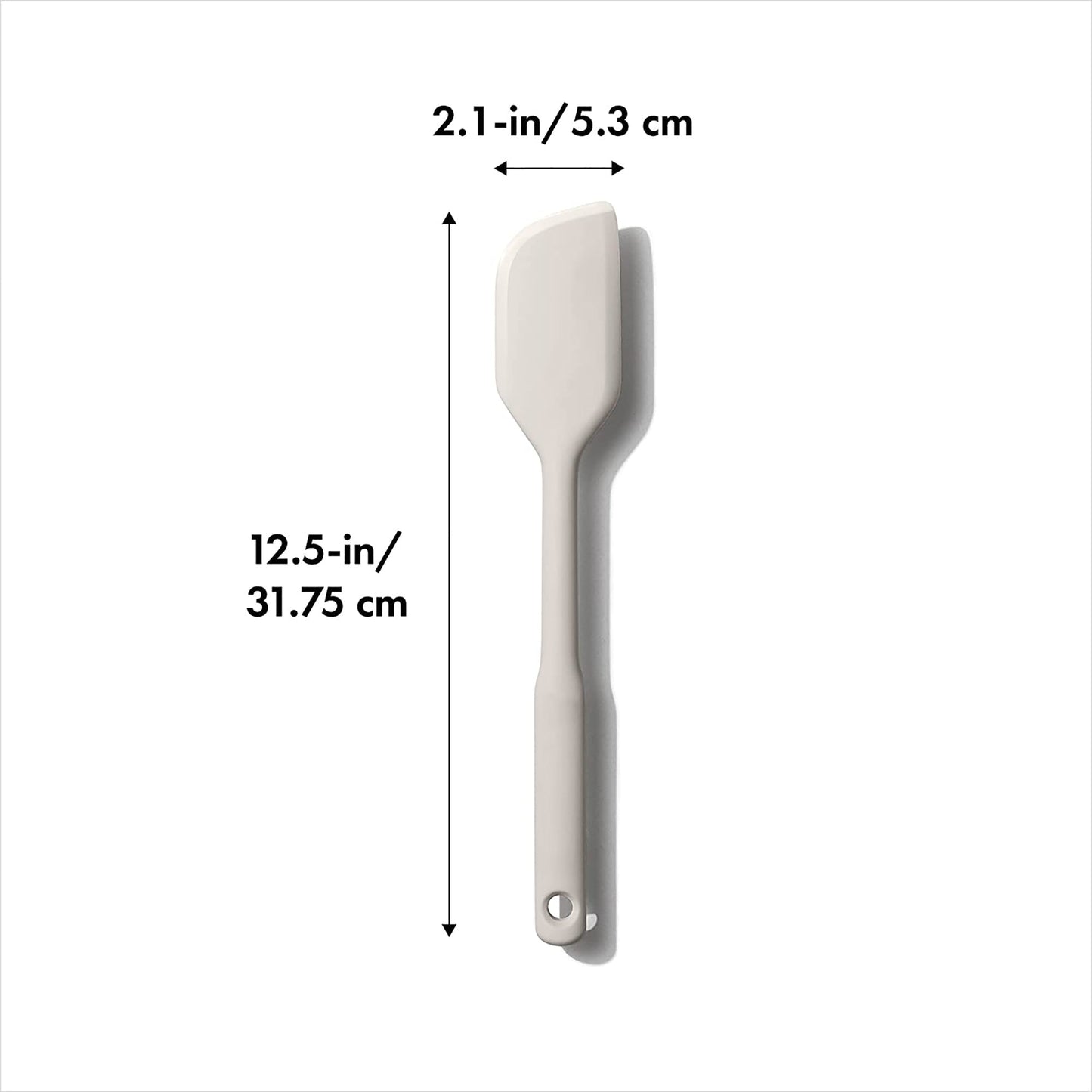Silicone Spatula Medium 12.5x2.1 Inch - White