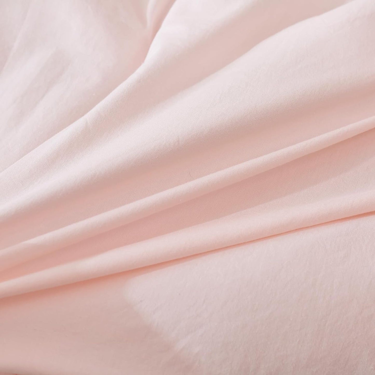 225TC Soft and Cozy Hypoallergenic Cotton Washed Quilt Cover Set - Pink