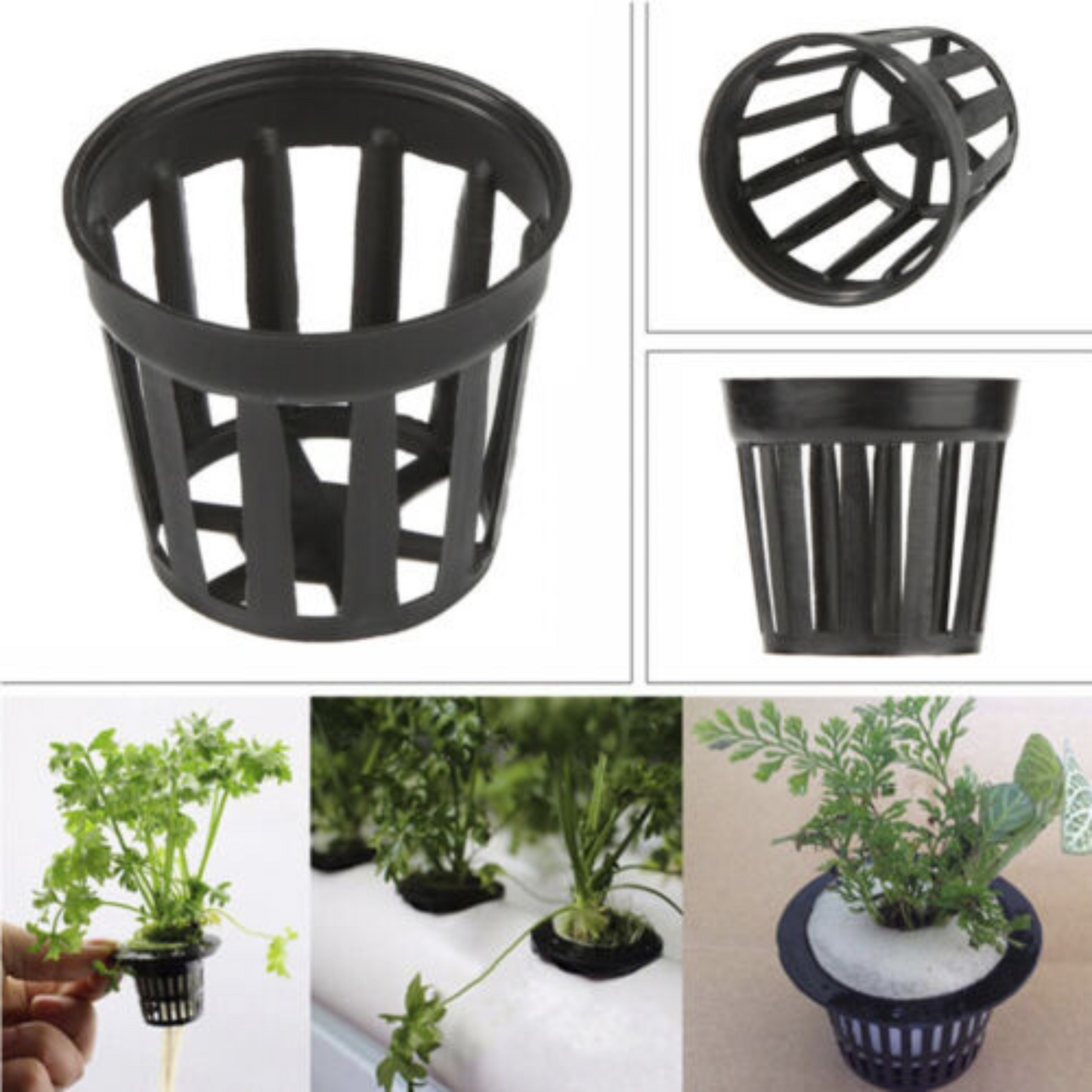 40pcs Heavy Duty Hydroponic Mesh Pot Net Cup Basket for Plant Growth