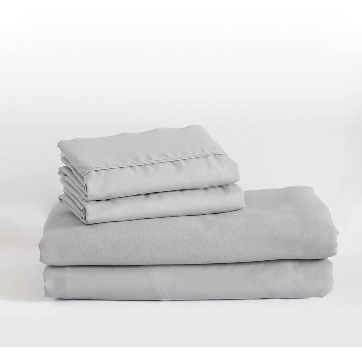 Soft Comfort Breathable Extra Deep Pocket Bed Sheet Set - Silver Grey