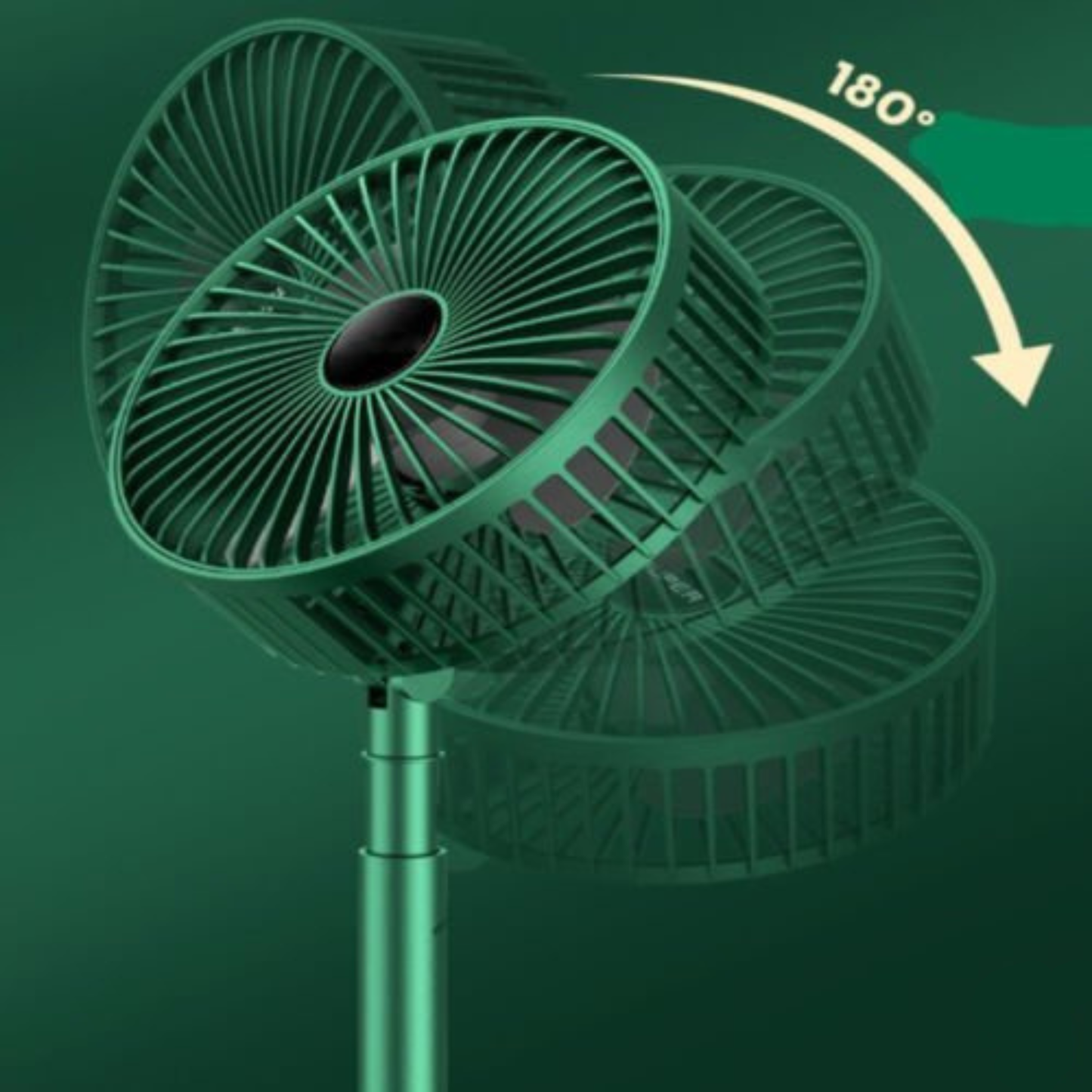 USB Foldable Telescopic Portable Floor Fan 3 Speeds Rechargeable Table Desk Fan