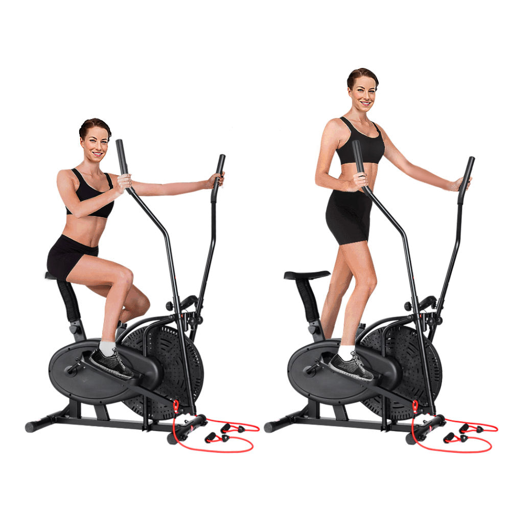 Elliptical Cross Trainer Exercise Bike Gym Fitness Machine Running Walking - 4 in 1