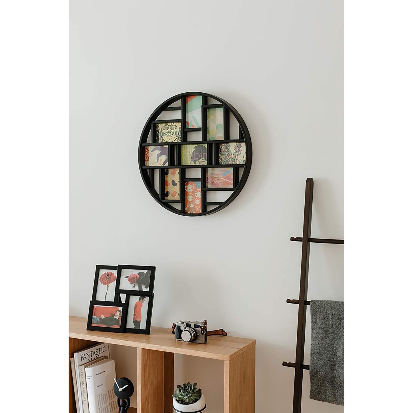 9 Opening Gallery Style Collage Wall Frame - Black