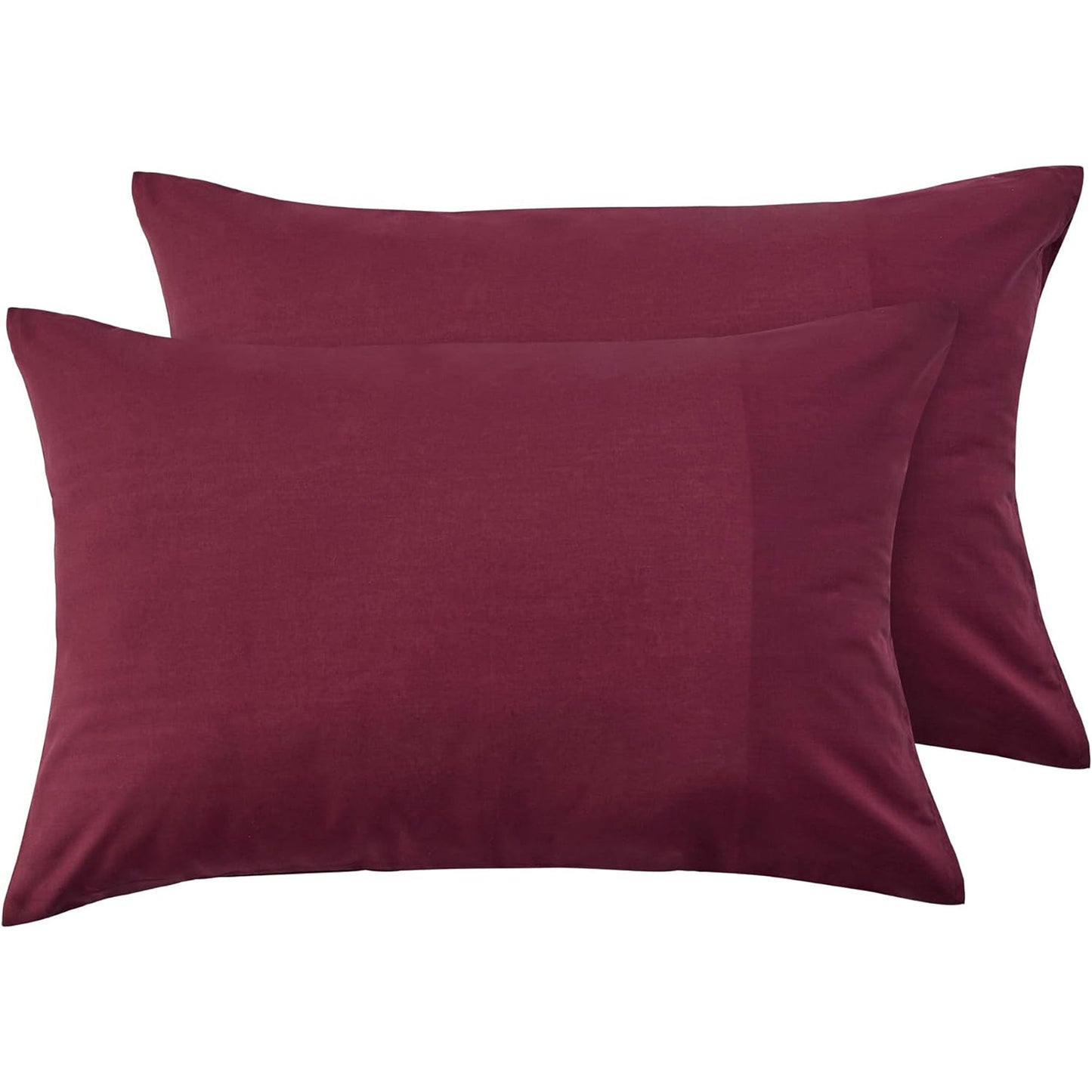Envelope Closure Soft and Breathable 1000TC Cotton Blend Pillowcases - Burgundy