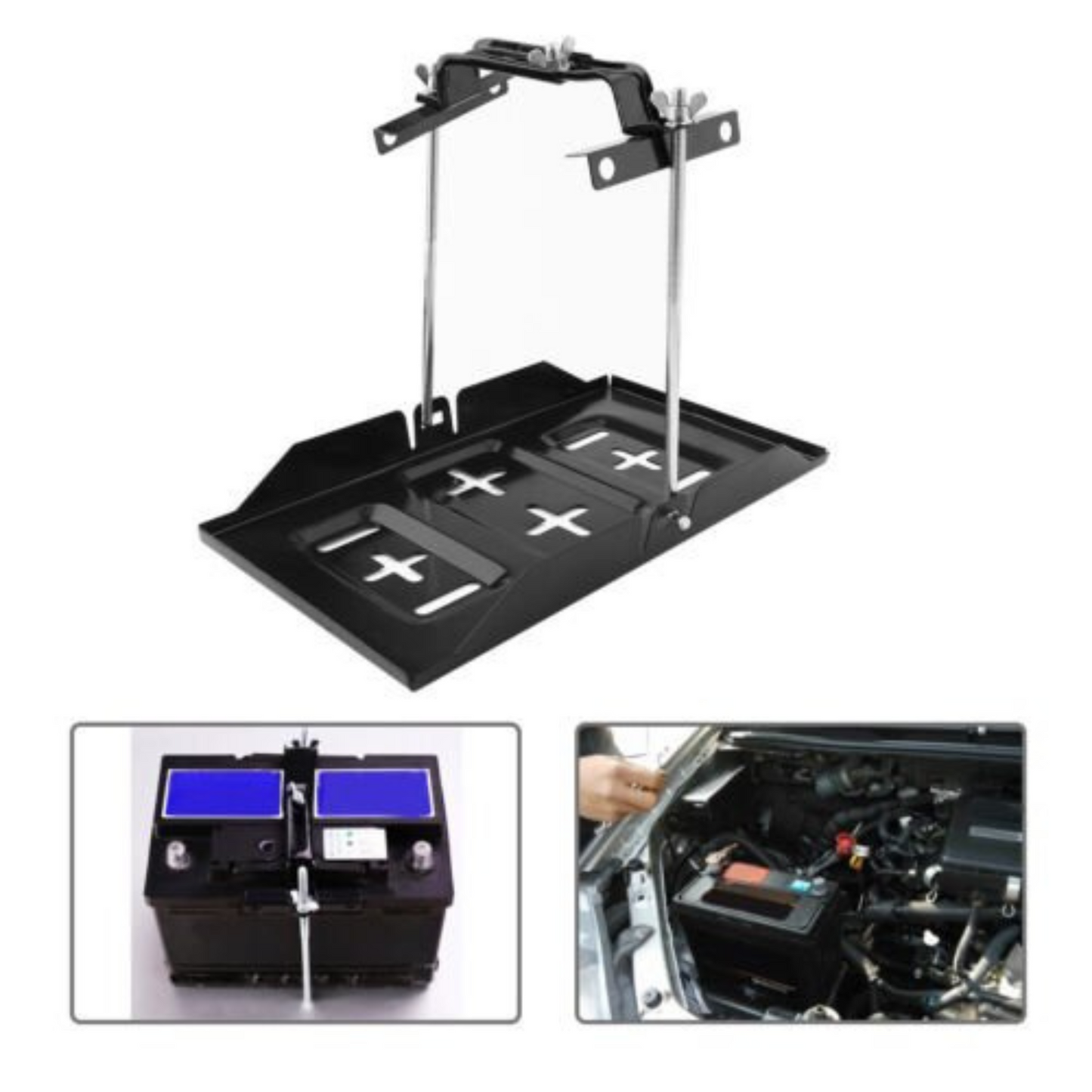 Universal Car Battery Tray Adjustable Hold Down Clamp Bracket 135 to 190mm