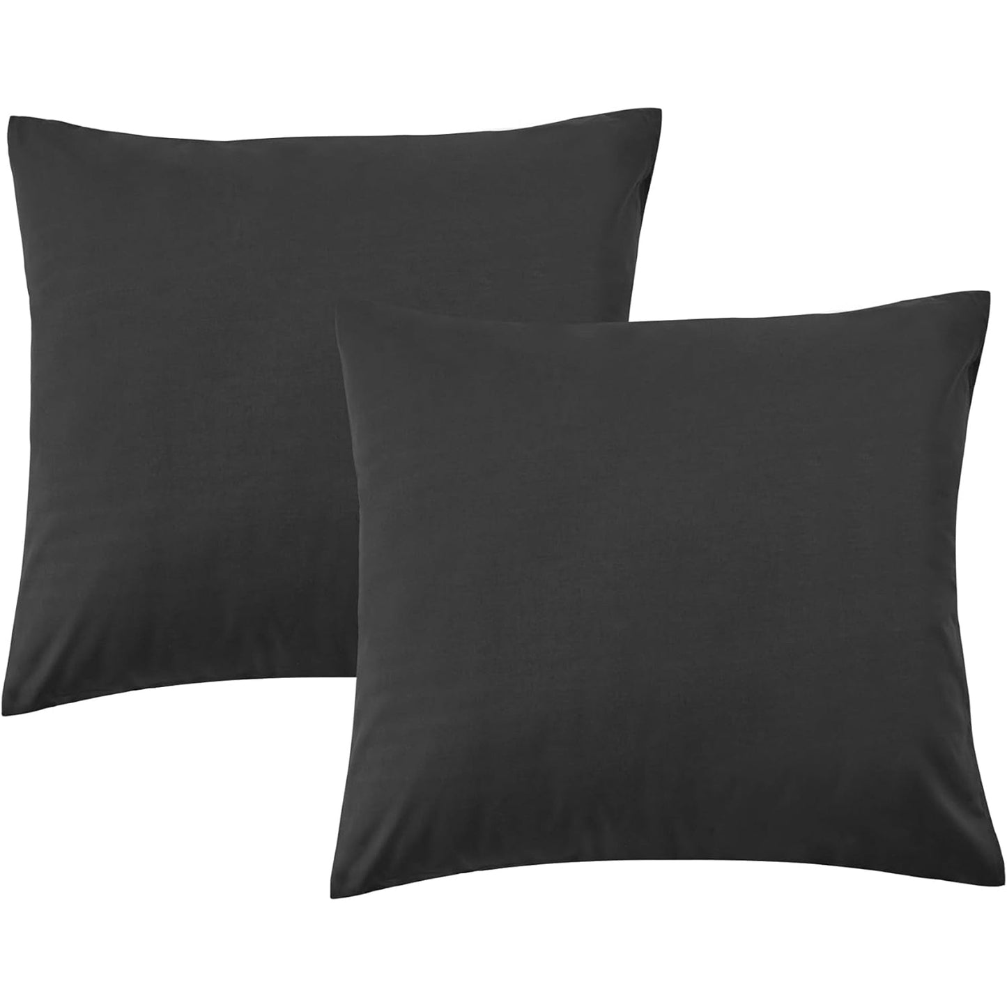 Envelope Closure Soft and Breathable 1000TC Cotton Blend Pillowcases - Black