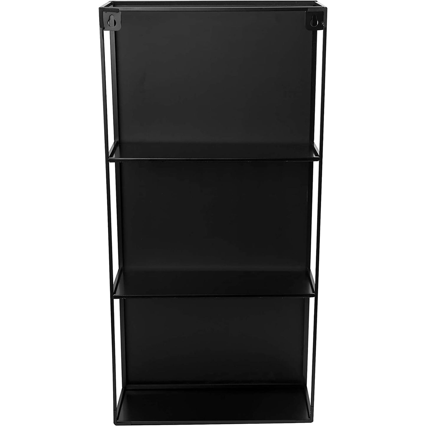 Bathroom Bedroom Mirror with Storage Shelves - Black