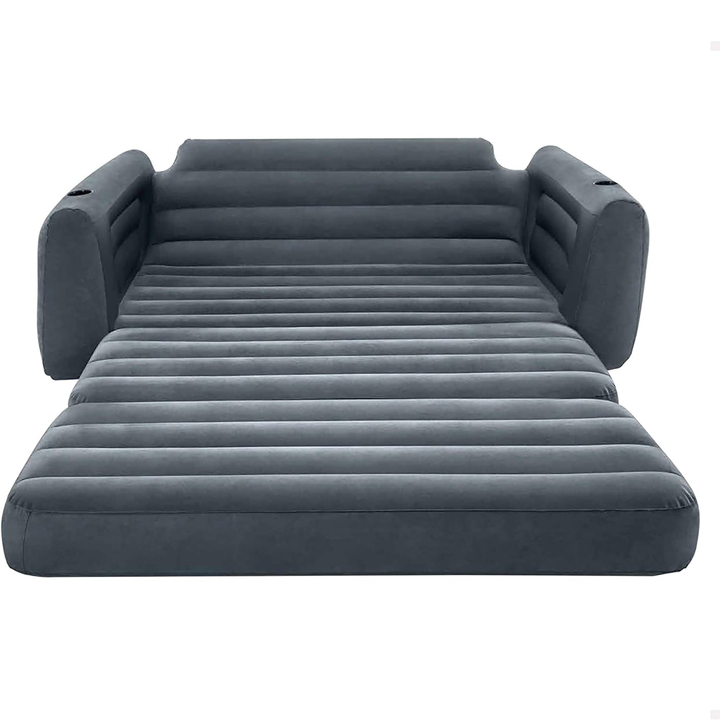 Pull-Out Inflatable Sofa for Home Office Outdoor Travel Swimming Pool - Charcoal Gray