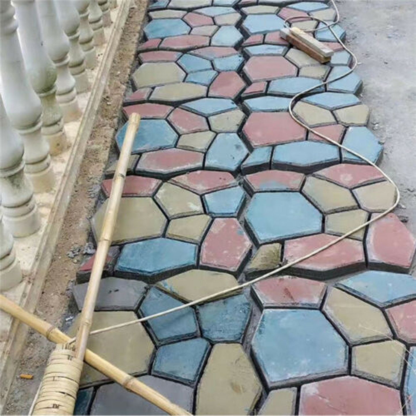 Concrete Paving Patio Mold Garden Path Maker Driveway Walk Road Stone Mould