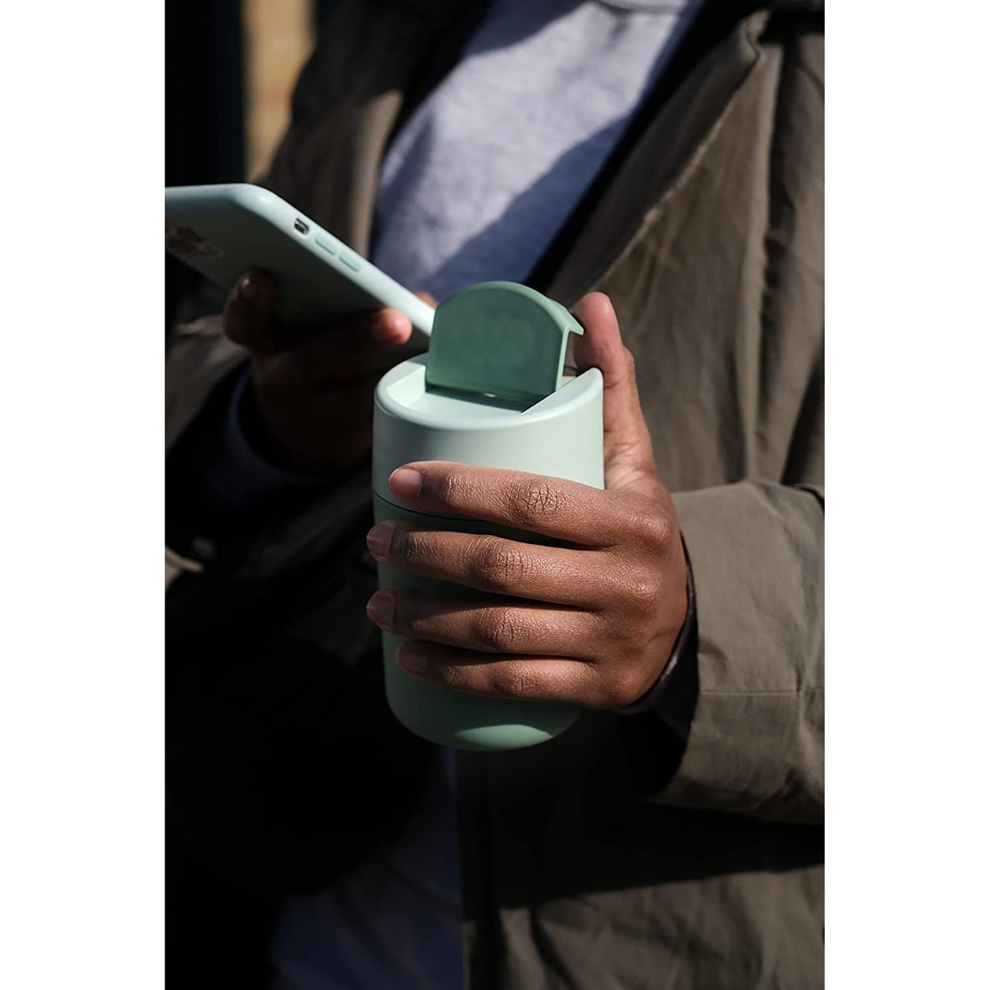 Leak Proof Sipp Travel Mug with Flip Top Cap 340 ml - Green