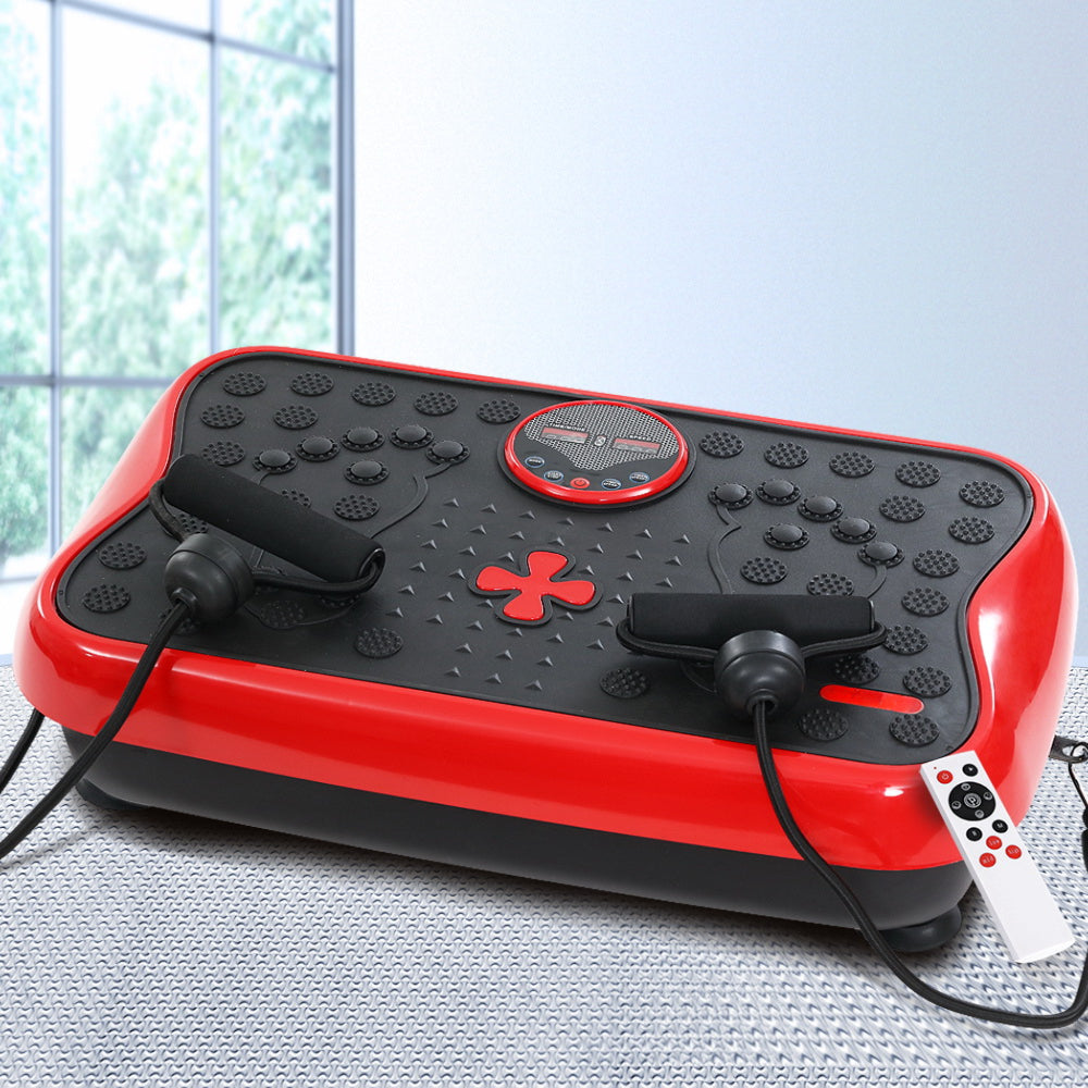 Vibration Machine Platform Plate Exercise Fit Gym Home - Red