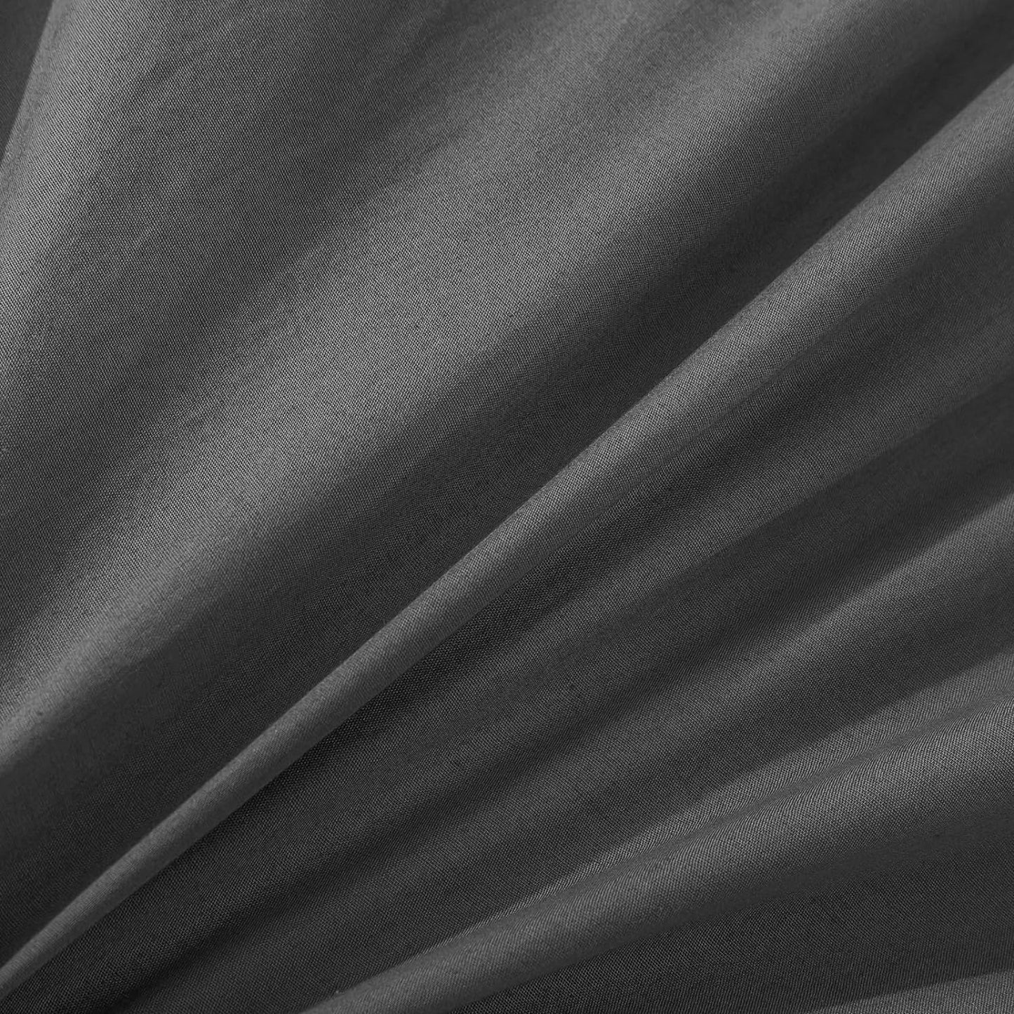 225TC Soft and Cozy Hypoallergenic Cotton Washed Quilt Cover Set - Dark Grey