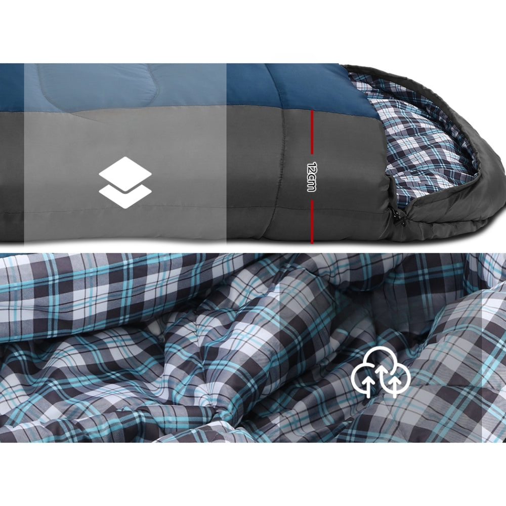 Sleeping Bag Camping Hiking Tent Winter Thermal Comfort - Navy