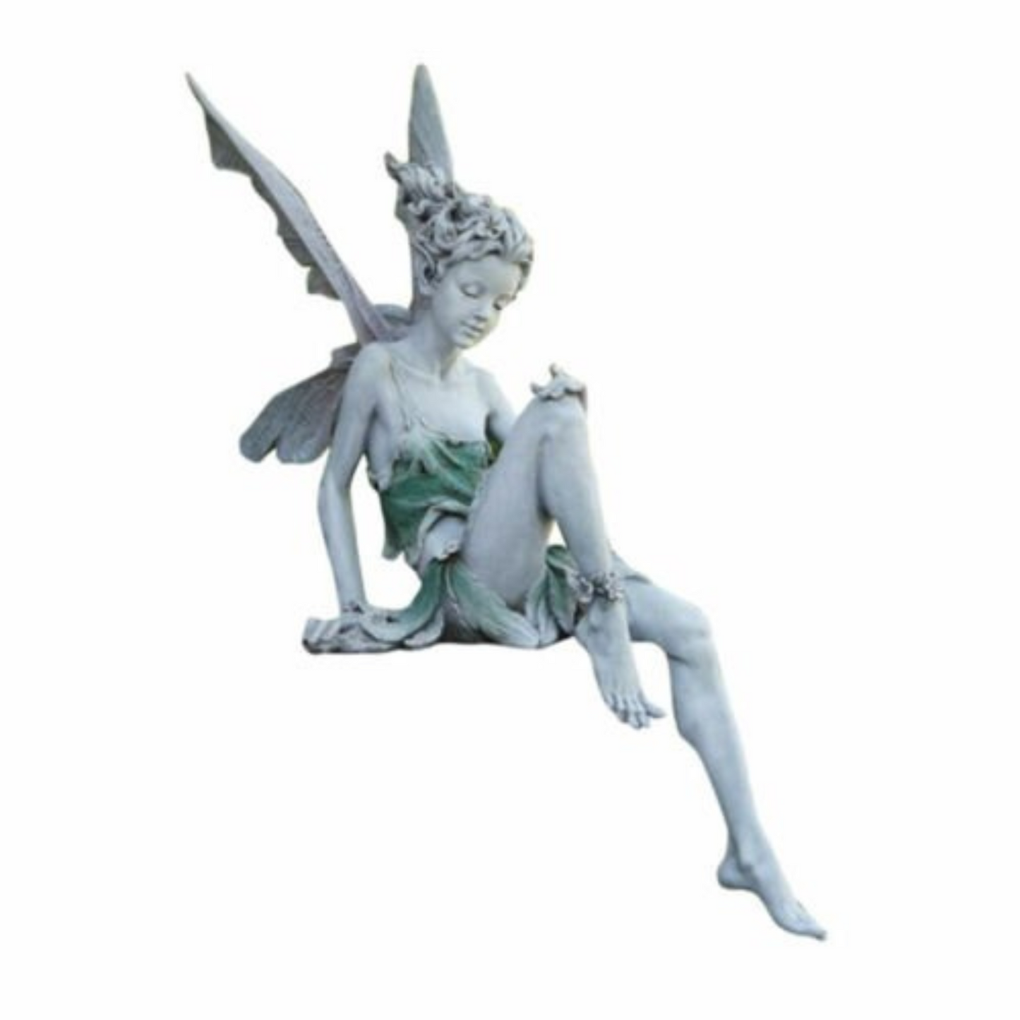 Outdoor Resin Fairy Statue Sitting Fairy Garden Ornament Sculpture Decor