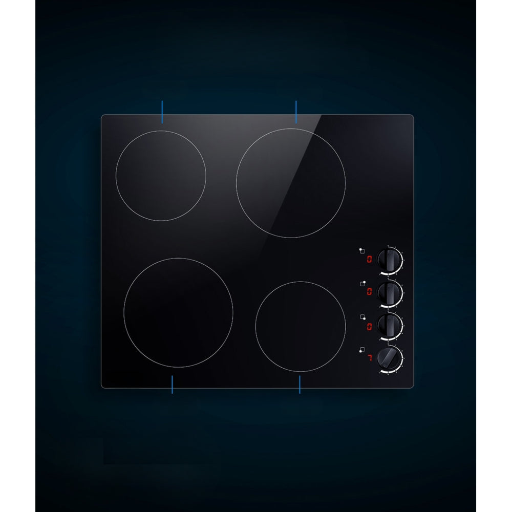 Ceramic Cooktop 60cm Electric Kitchen Burner Cooker 4 Zone Knobs Control
