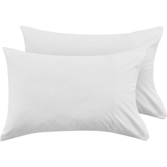 Envelope Closure Soft and Breathable 1000TC Cotton Blend Pillowcases - White